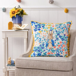 Peter Rabbit™ Florelli Printed Mini Pom-Pom Kids Polyester Filled Cushion - thumbnail 4