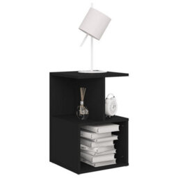 Vidaxl Bedside Cabinet Black 35X35X55 Cm Engineered Wood - thumbnail 3