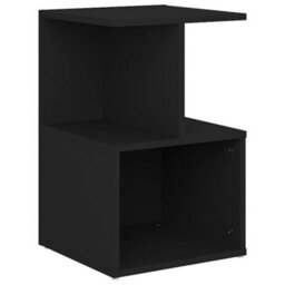 Vidaxl Bedside Cabinet Black 35X35X55 Cm Engineered Wood - thumbnail 2