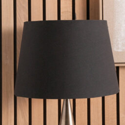 Pacific Lifestyle 20Cm Black Tapered Poly Cotton Lampshade For Table Lamps And Floor Lamps - thumbnail 5