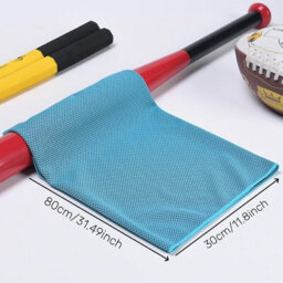 "Green Cooling Sports Towel 11.8""x31.5"", Quick Dry Microfiber Ice Towel, Absorbent Towel For Gym Running Camping Travel" - thumbnail 3