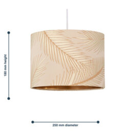 First Choice Lighting Tropica -Champagne Gold Leaf 25Cm Ceiling Pendant Or Lamp Shade - thumbnail 8