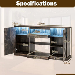 Tv Cabinet For Tvs Up To 68 Inch Media Console Table - thumbnail 2