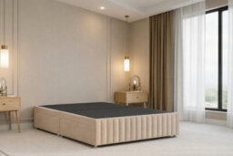 "Nexus Verona Plush Divan, Pebble, 26"" Hb + 12"" Fb, No Drawers, Open Coil Mattress, Small Double" - thumbnail 3