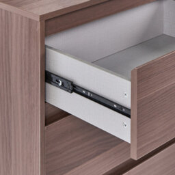 Wyld and Coco Nordicnest Dark Brown 4-Drawer Chest With Black Metal Legs, 60 X 40 X 104 Cm - thumbnail 7