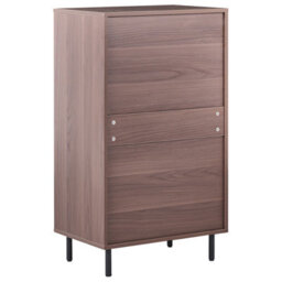 Wyld and Coco Nordicnest Dark Brown 4-Drawer Chest With Black Metal Legs, 60 X 40 X 104 Cm - thumbnail 6