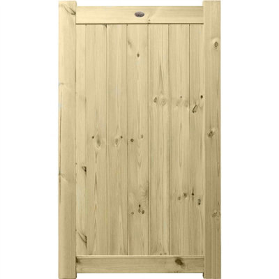Premier Garden Supplies Prmier Urban Tongue & Groove Garden Gate Pedestrian Pathway Height: 5Ft X Width: 3Ft Full Without Trellis