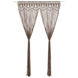 Walplus Macrame Curtain Taupe 140X240 Cm Cotton