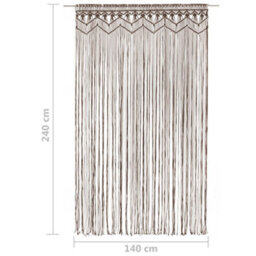 Walplus Macrame Curtain Taupe 140X240 Cm Cotton - thumbnail 5