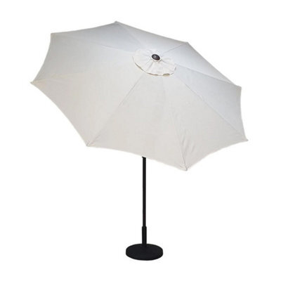 Signature Weave 3M Table Parasol Sun Shade Umbrella With Tilt Beige Canopy - image 1