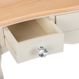 Statement Furniture Juliette Vintage Chic Dressing Table With Crystal Handles- Champagne - thumbnail 9