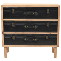 Berkfield Drawer Cabinet Solid Fir Wood 80X36X75 Cm - thumbnail 2