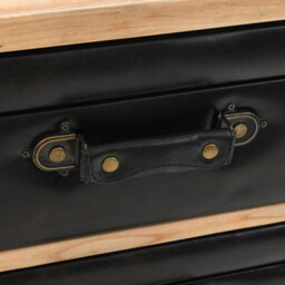 Berkfield Drawer Cabinet Solid Fir Wood 80X36X75 Cm - thumbnail 7