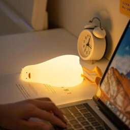 Night Light Rechargeable Touch Silicone Clap Duck Sleeping Night Lamp For Bedroom Decoration Gift - thumbnail 2