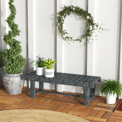 Outsunny 1.1M Outdoor Garden Bench Patio Loveseat Fir Wood 2 Person - image 1