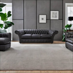 Chesterfield 3 Seater Contempo Dark Chocolate Leather Sofa Settee In Balmoral Style - thumbnail 5