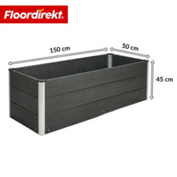 Floordirekt Wpc Raised Garden Bed Paros Weather Resistant Planter For Vegetables Herbs Flowers Anthracite 150 X 50 X 45 Cm - thumbnail 3