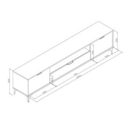 Tv Unit 200Cm Luxury Modern Stand Black High Gloss - thumbnail 5