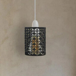 Vintage Industrial Metal Cage Lampshade Diy Black Ceiling Pendant Light - thumbnail 2
