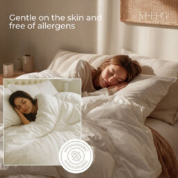 MHG Living Duck Feather & Down Duvet 16.5 Tog - T220 Down-Proof Cotton Cover - Hypoallergenic - Double - thumbnail 3