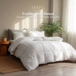 MHG Living Duck Feather & Down Duvet 16.5 Tog - T220 Down-Proof Cotton Cover - Hypoallergenic - Double - thumbnail 2