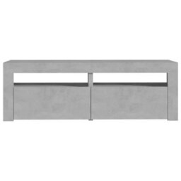 Berkfield Tv Cabinet With Led Lights Concrete Grey 120X35X40 Cm - thumbnail 8