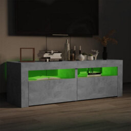 Berkfield Tv Cabinet With Led Lights Concrete Grey 120X35X40 Cm - thumbnail 3