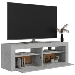 Berkfield Tv Cabinet With Led Lights Concrete Grey 120X35X40 Cm - thumbnail 6