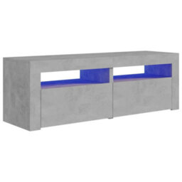 Berkfield Tv Cabinet With Led Lights Concrete Grey 120X35X40 Cm - thumbnail 2