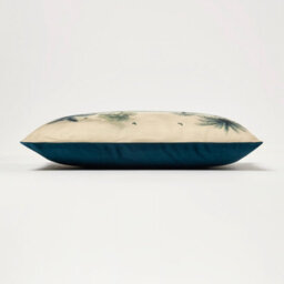 Homescapes Blue Palm Sepia Cushion, 30 X 50Cm - thumbnail 4