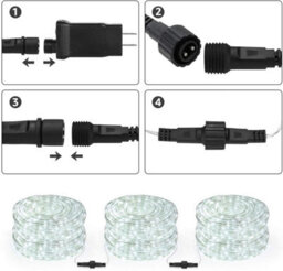 Lepro 10M 240 Led Outdoor Rope Lights, Cool White, Outdoor String Lights Plug In, Suit For Garden, Pathway, Patio, Backyard - thumbnail 2