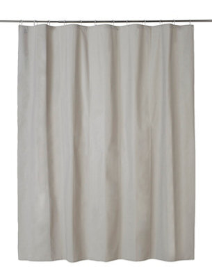 GoodHome Drina Taupe Plain Shower Curtain (H)200Cm (W)180Cm - image 1