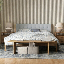 AVER-GROWTH Set Of 2 Wooden Modern Acoustic Wall Panels 240 X 60 Cm - Light Oak Finish - thumbnail 2