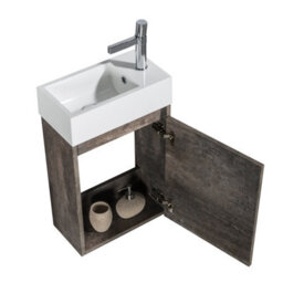 Plum&clay Condense Metallic Wall Hung Cloakroom Vanity Unit (W)390mm - thumbnail 3