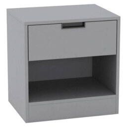 Urbn-Living Urbnliving 47Cm Height Drawer Bedside Grey Table Nightstand Shelf Cabinet Storage Unit Bedroom Furniture - thumbnail 5