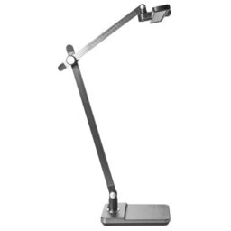 Beliani Desk Lamp Grey With Adjustable Arm And Stepless Dimmer - Modern Brushed Aluminium Finish - thumbnail 2