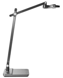 Beliani Desk Lamp Grey With Adjustable Arm And Stepless Dimmer - Modern Brushed Aluminium Finish - thumbnail 3