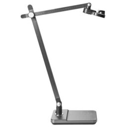 Beliani Desk Lamp Grey With Adjustable Arm And Stepless Dimmer - Modern Brushed Aluminium Finish - thumbnail 4