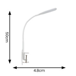 Valuelights Adjustable Led Daylight Desk Lamp With Clamp, Colour Modes With Dimmer And Usb - White - thumbnail 7