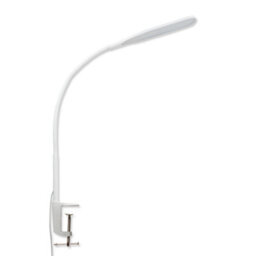 Valuelights Adjustable Led Daylight Desk Lamp With Clamp, Colour Modes With Dimmer And Usb - White - thumbnail 1