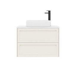 Royal Bathrooms Royal Bathroom Elmore 800mm Classic White Wall Mounted Bathroom Vanity Unit 2 Drawer Plain White Worktop With Lyon Basin - thumbnail 7