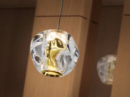 Luminosa Lighting Luminosa Zaria Slim Pendant Ceiling Light Black, Gold, Clear Led 3000K - Uk Stock - thumbnail 3