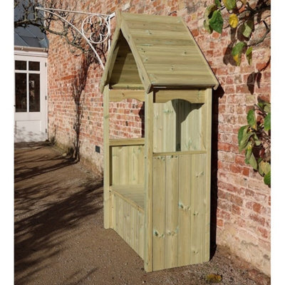 Churnet Valley Garden Furniture Ltd Willow 2 Seat Storage Arbour - L60 X W130 X H211 Cm - Partially Assembled - image 1