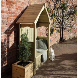 Churnet Valley Garden Furniture Ltd Willow 2 Seat Storage Arbour - L60 X W130 X H211 Cm - Partially Assembled - thumbnail 3