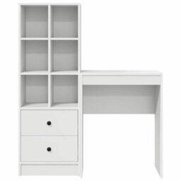 Walplus Desk With Storage With Drawer 2 Pcs White 45.5 X 34 X 127 Cm - thumbnail 8