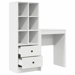 Walplus Desk With Storage With Drawer 2 Pcs White 45.5 X 34 X 127 Cm - thumbnail 7