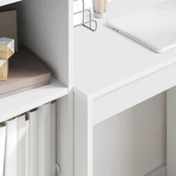 Walplus Desk With Storage With Drawer 2 Pcs White 45.5 X 34 X 127 Cm - thumbnail 4