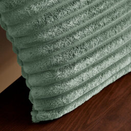 Catherine Lansfield Cosy Ribbed Faux Fur Soft Touch 45X45Cm Cushion Green - thumbnail 2