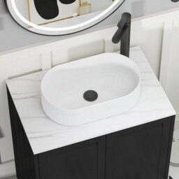 Royal Bathrooms Royal Bathroom Elmore 700mm Matt Green Freestanding Countertop Bathroom Vanity Unit 2 Drawer With Lyon Basin - thumbnail 4