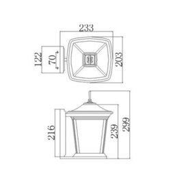 Elstead Bromley 1 Light Outdoor Small Wall Lantern Light Bronze Ip44, E27 - thumbnail 2